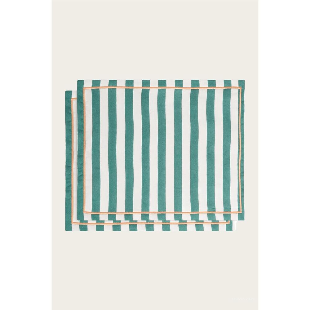 NEW LA DOUBLEJ linen placemat - set of 2 in riviera green